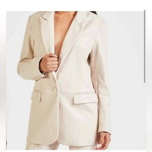 Because of Alice Vegan Cream Blazer Size XS